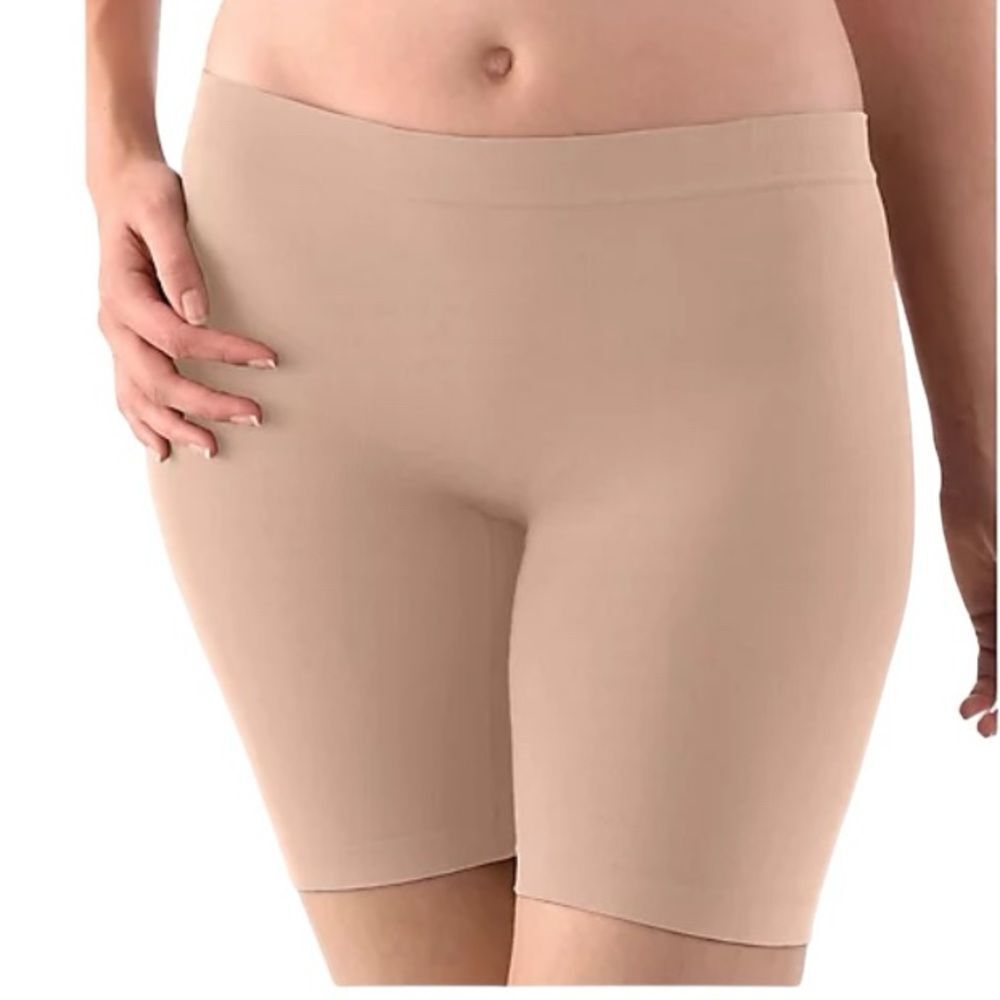 NWT Jockey Microfiber Mid-Length Slipshort Microfiber Stretch Skimmies Nude S
